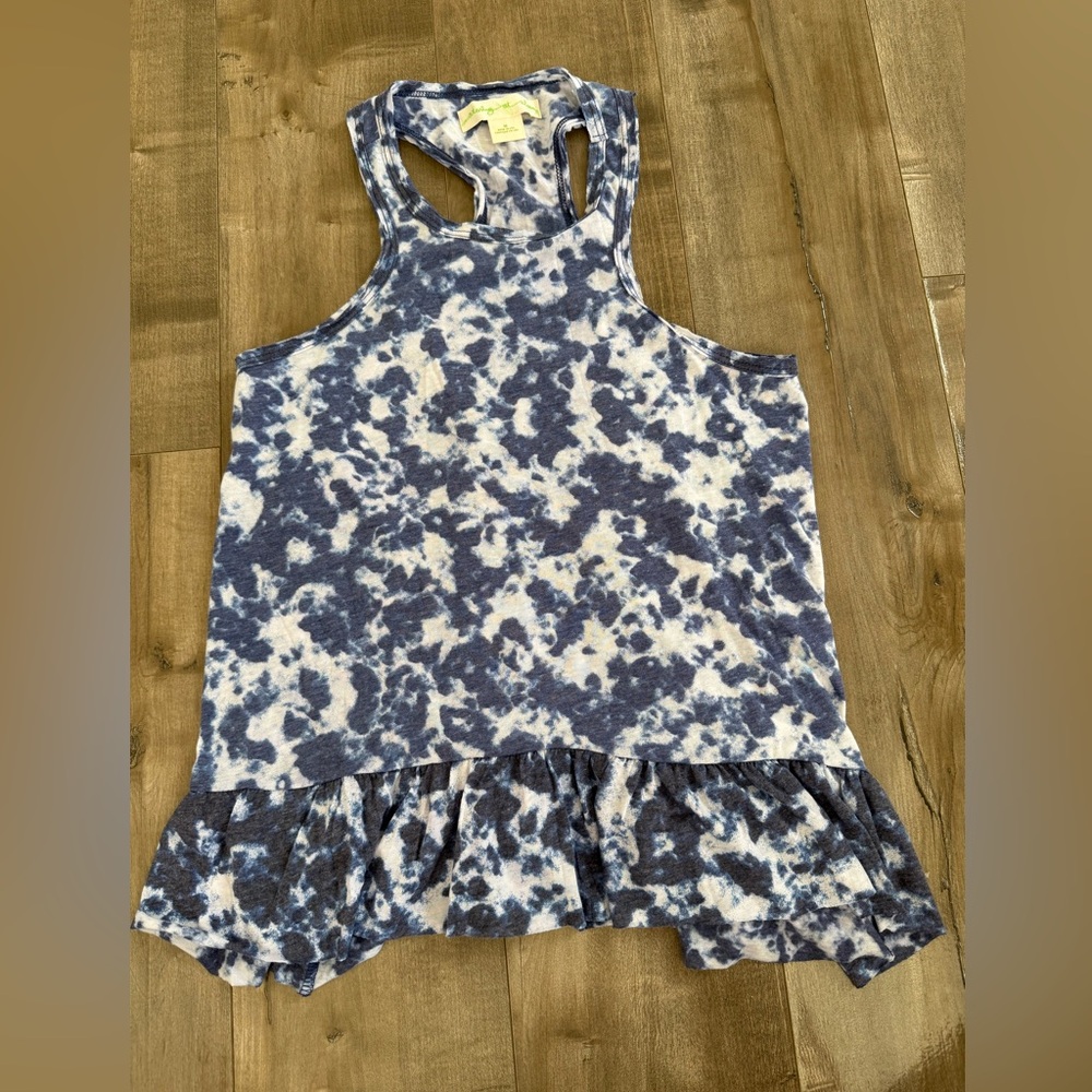 Urban Outfitters‎ Staring at Stars Tank Top Tie Dye Medium Racerback Ruffle USA